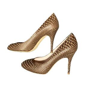 Kate Spade Heels, Snakeskin Texture, Stiletto Pumps, Size 8 B, Karolina, Leather